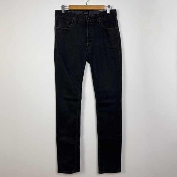 Hudson Black Sartor Slouchy Skinny Jeans Size 30